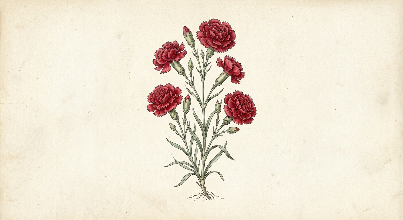 Carnation red (Dianthus caryophyllus)