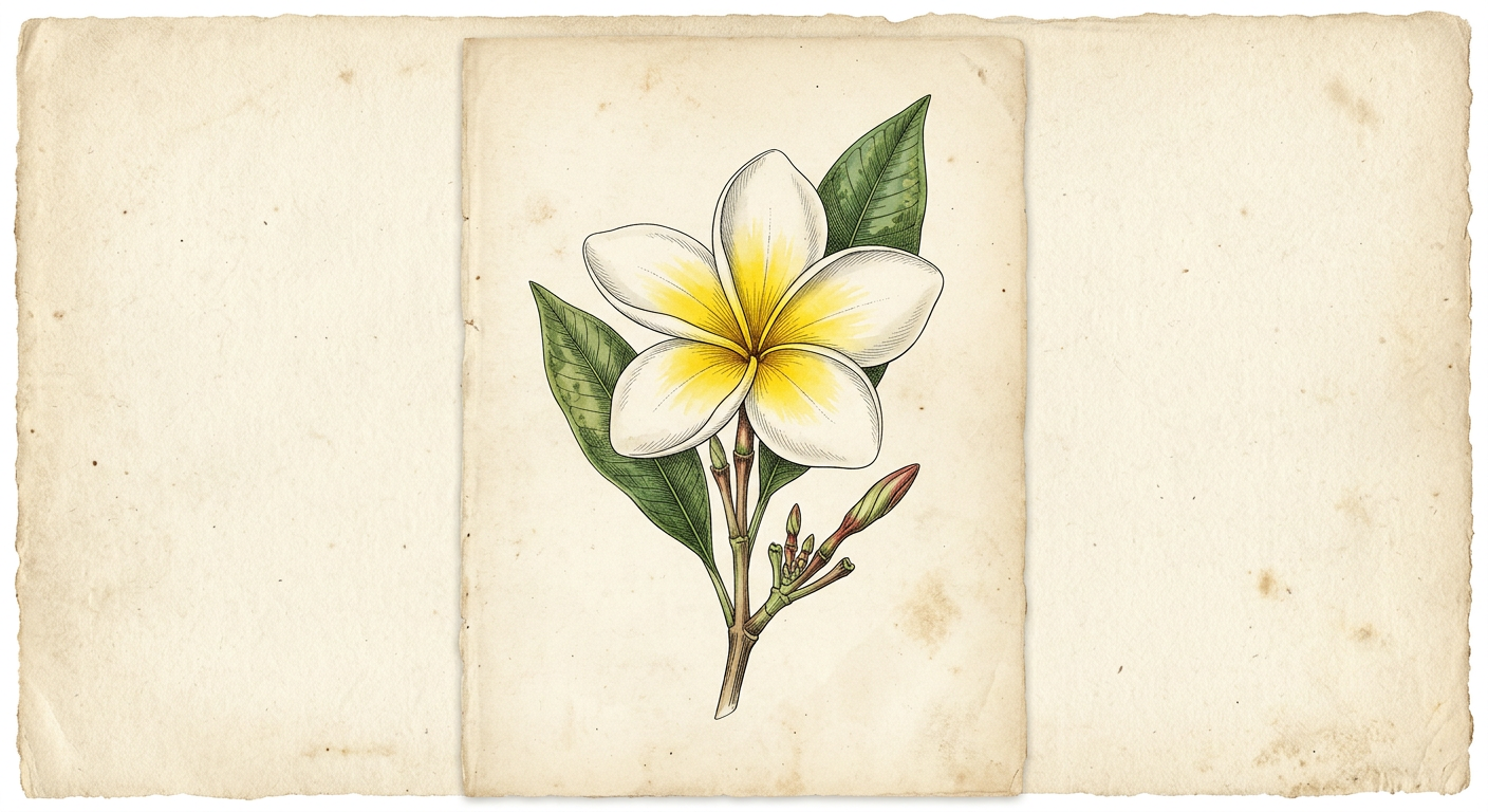 Plumeria yellow centre (Plumeria rubra)