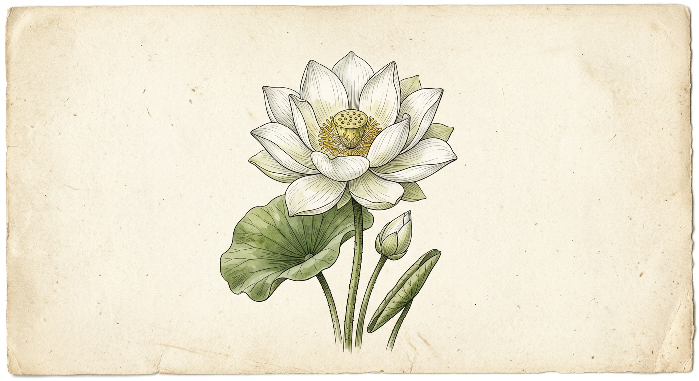 White Lotus Thai (Nelumbo nucifera)