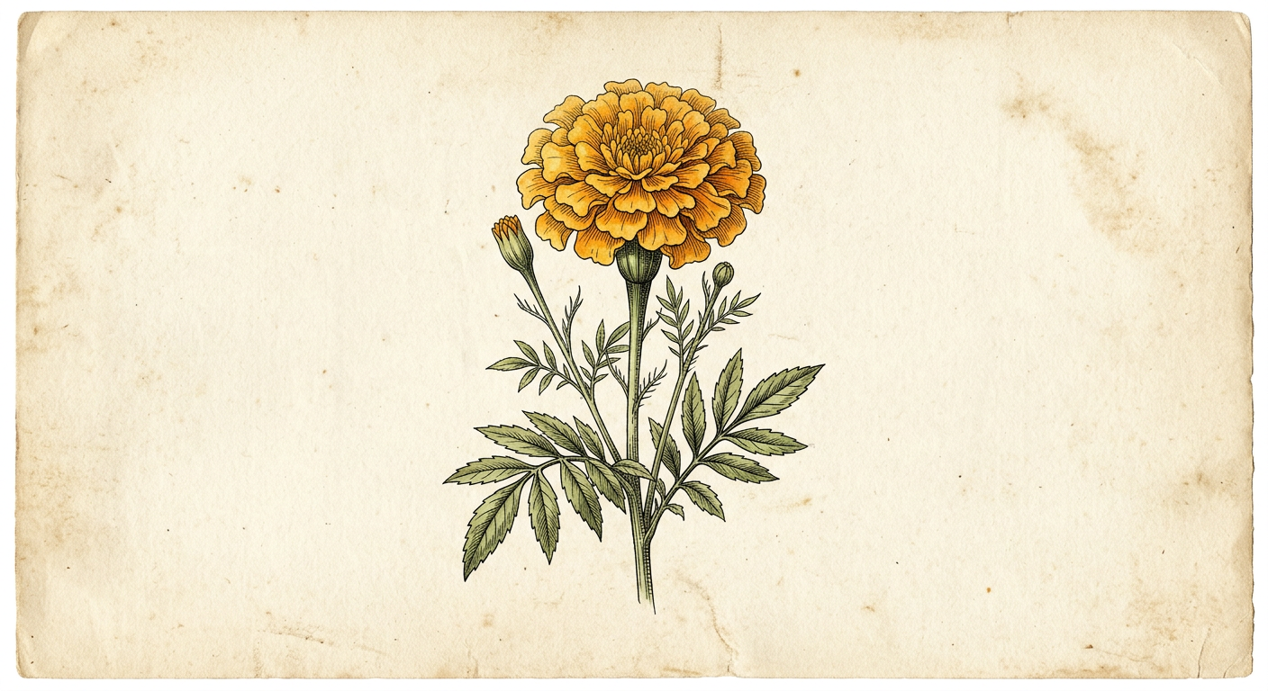 Marigold Sikh (Tagetes erecta)