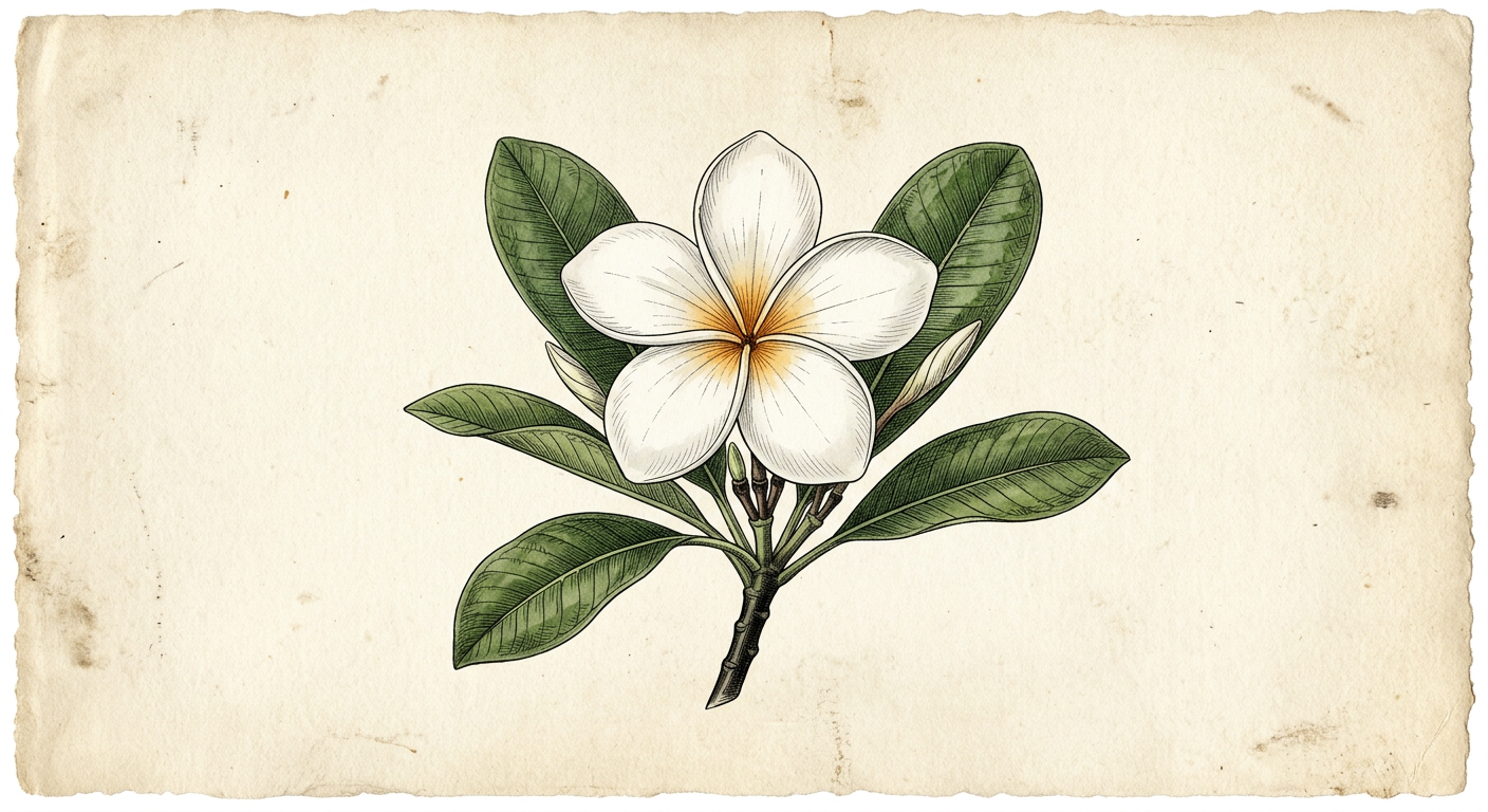 White Frangipani (Plumeria alba)
