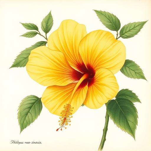 Hibiscus yellow (Hibiscus rosa-sinensis)