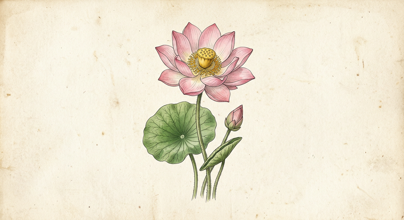 Lotus pink (Nelumbo nucifera)